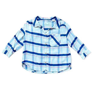 Zara | Neon Plaid Button Down Shirt (2-3 yrs)